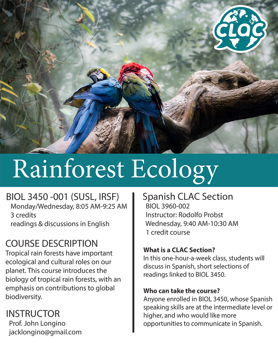 BIOL 3450  Rainforest Ecology