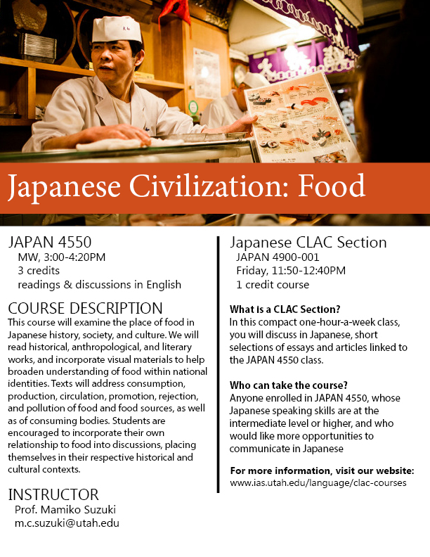 JAPAN 4550  Japanese Civilization: Food