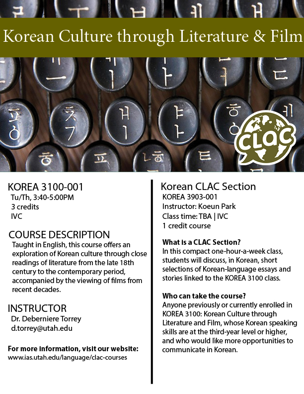 KOREA 3100  Korean Culture Through Literature & Film