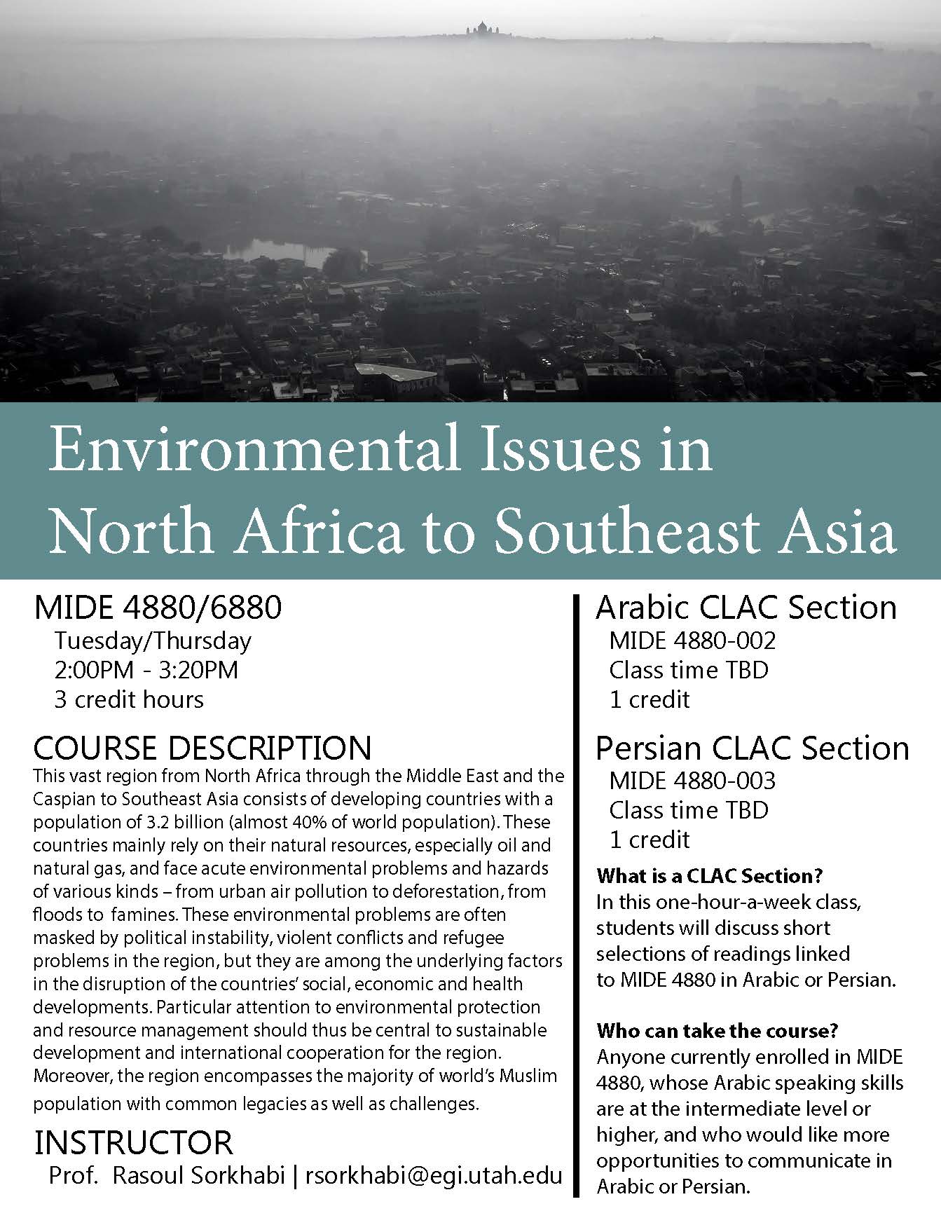 MIDE 4880  Environmental Issues in North Africa to Southeast Asia